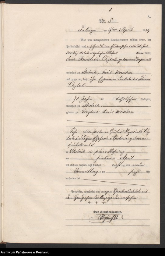 Obraz 8 z jednostki "Księga zgonów"