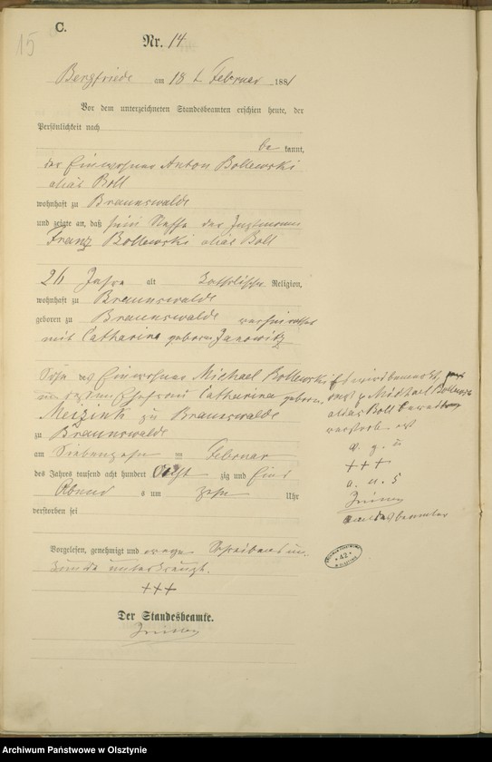 image.from.unit.number "Sterbe-Haupt-Register Nr 1 - 70"
