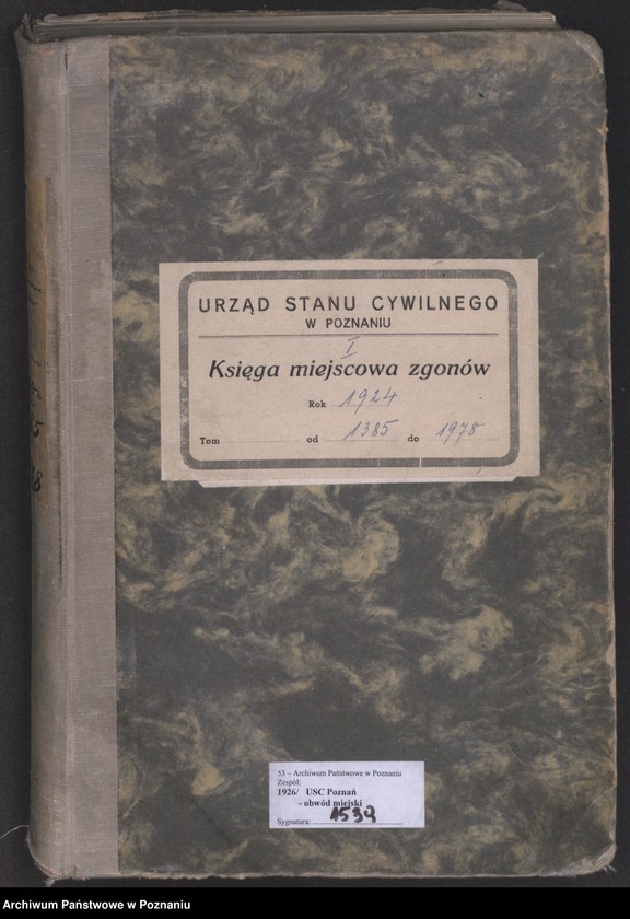Obraz 2 z jednostki "Księga miejscowa zgonów tom III [Rejestr główny zgonów]"