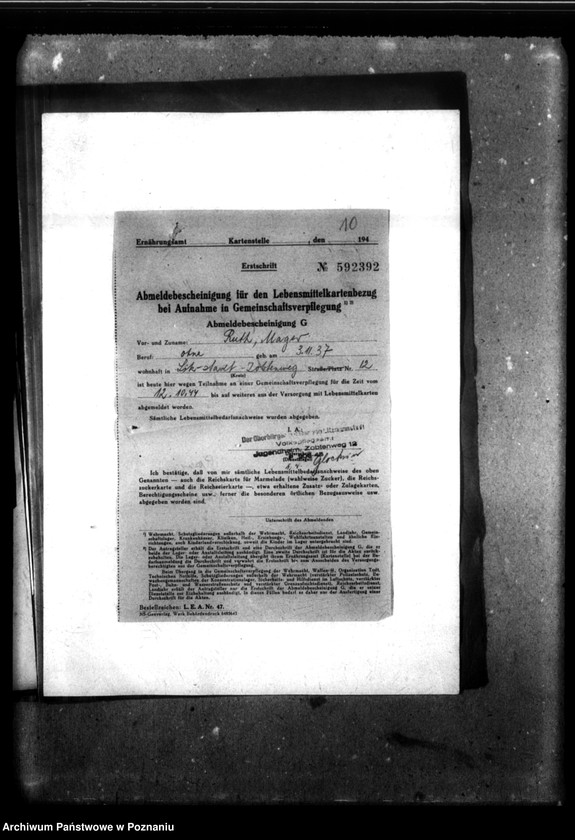 Obraz 14 z jednostki "[Akta personalne wychowanki Ruth Else Mager, ur. 3 XI 1937]."