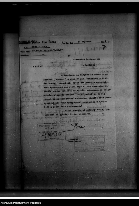 Obraz 13 z jednostki "Zatwierdzenie zakładu przemysłowego /ustawienia motoru ropowego/ Cukrowni w Środzie Spółka Akcyjna"