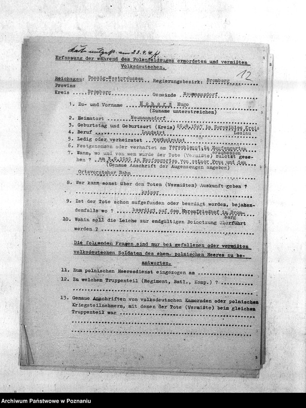 image.from.unit.number "Wykazy miejscowych Niemców, którzy zginęli w 1939 roku - powiat Bydgoszcz"