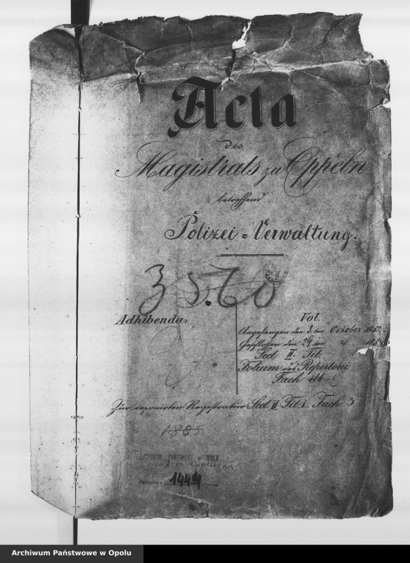 Obraz 4 z jednostki "Acta des Magistrats zu Oppeln betreffend Polizei Verwaltung"
