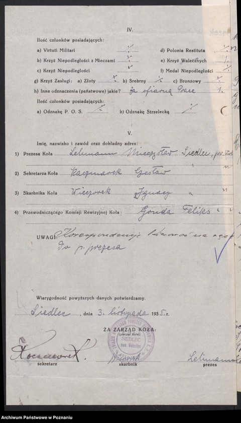 Obraz 5 z jednostki "Siedlce, powiat Wolsztyn - akta koła."