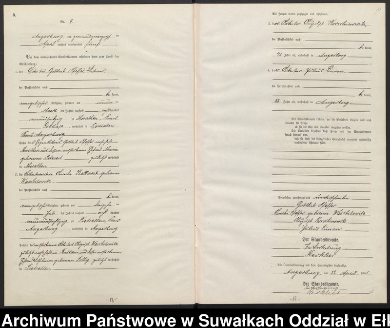 image.from.unit.number "Heirats-Neben-Register des Preussischen Standes-Amtes Angerburg Kreis Angerburg"