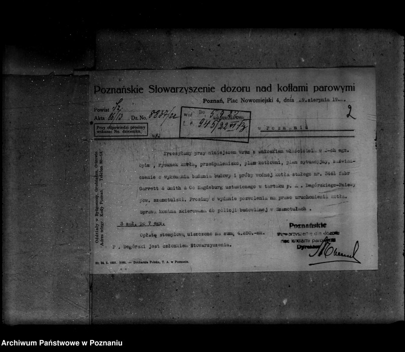 Obraz 6 z jednostki "Tartak J. Degórskiego w Pniewach powiat szamotulski nr woj. kotła 32"