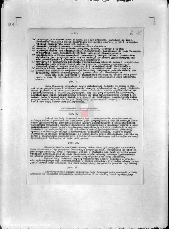 Obraz 10 z jednostki "/Rada Zrzeszeń Chrześcijańskich Kupców Podróżujących i Przedstawicieli Handlowych R.P. w Poznaniu]"