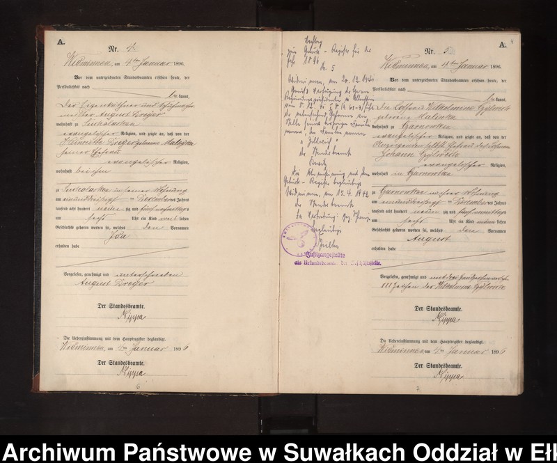 image.from.unit.number "Geburts-Neben-Register des Preussischen Standes-Amtes Widminnen Kreis Loetzen"