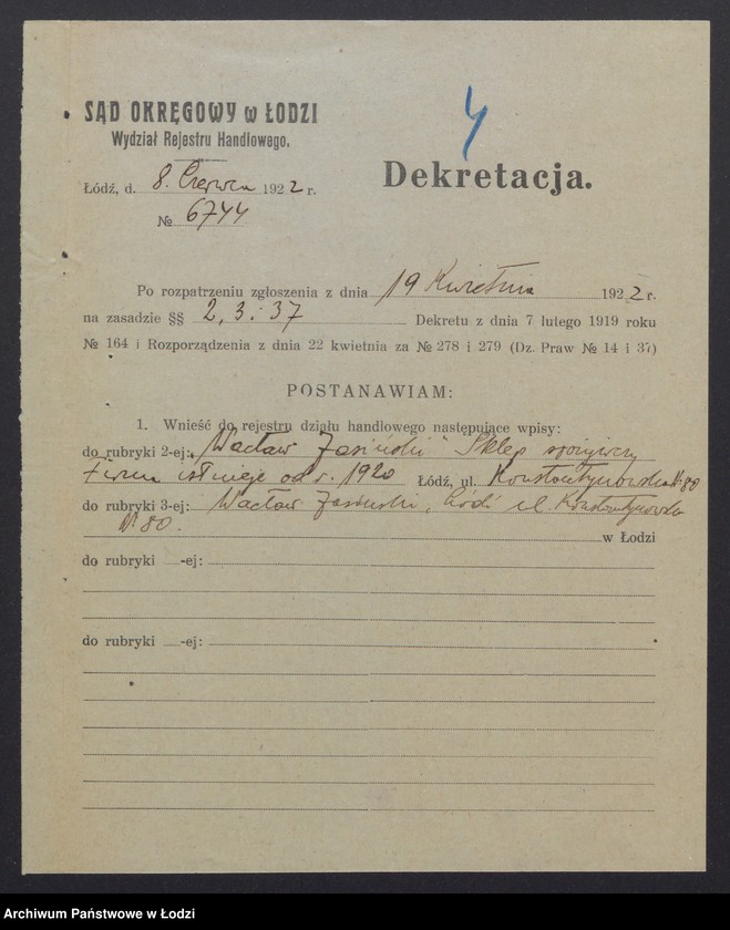 Obraz 6 z jednostki "Wacław Jasiński – sklep spożywczy"