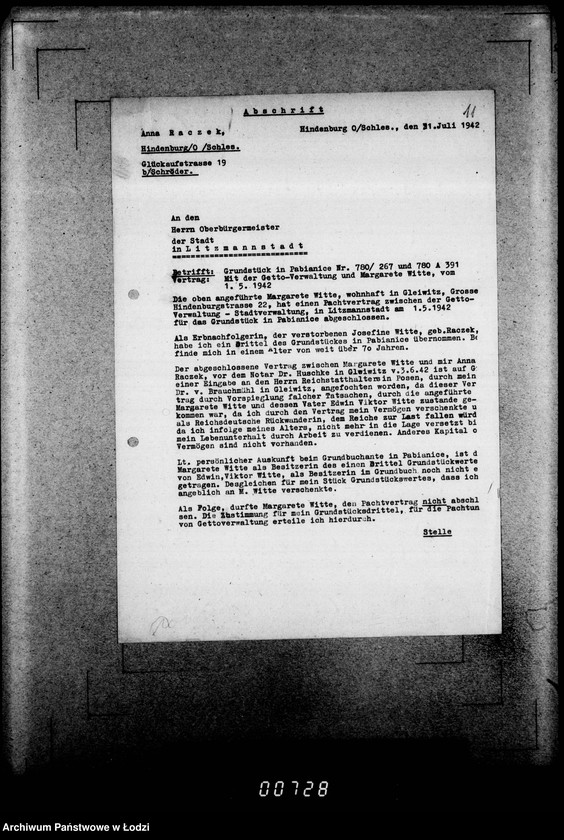 Obraz 15 z jednostki "Pachtverträge [nieruchomości w Pabianicach]"