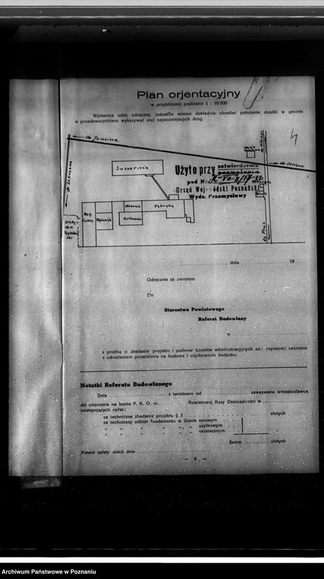 Obraz 9 z jednostki "Cukrownia Witaszyce pow. jarociński /pozwolenie na budowę budynku dla wytwórni acetylenu/"
