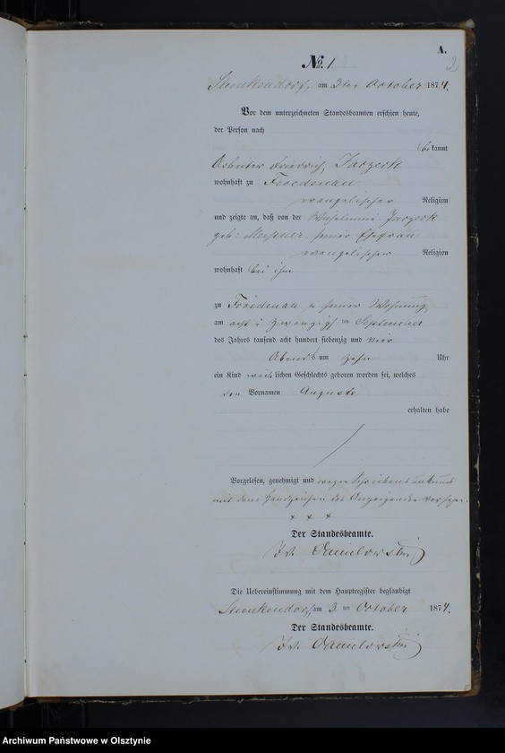 Obraz z jednostki "Geburts-Neben-Register Nr 1 - 21"