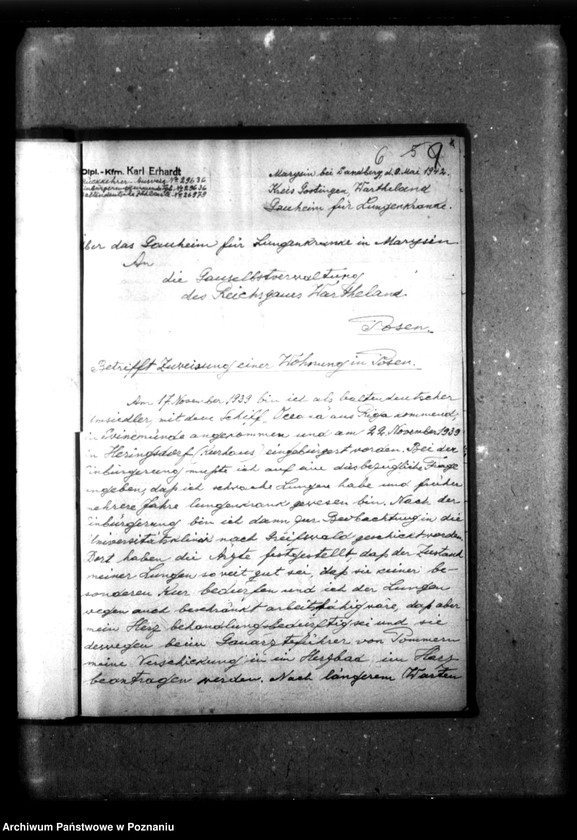 Obraz 10 z jednostki "Aufnahme und Entlassung von Deutschen Tbc-Kranken."