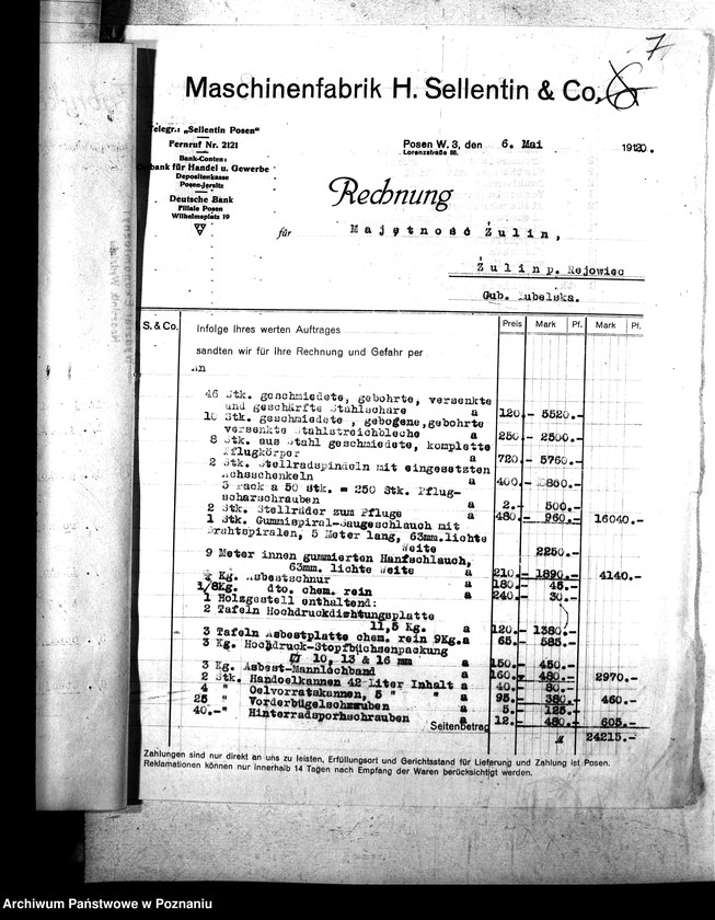 Obraz 12 z jednostki "Przepustki, wywóz maszyn rolniczych - ogólne"