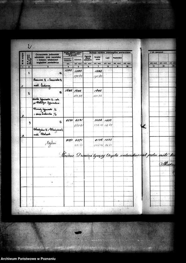 Obraz 6 z jednostki "Rejestr przejściowy pomiarowo-szacunkowy wsi Zalesie- obszar Szczepidło powiatu konińskiego przed scaleniem"