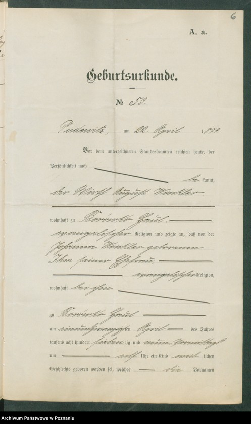 Obraz 8 z jednostki "[Dokumenty dostarczone przez narzeczonych do zawarcia związku małżeńskiego za 1902 rok. Tom V]"