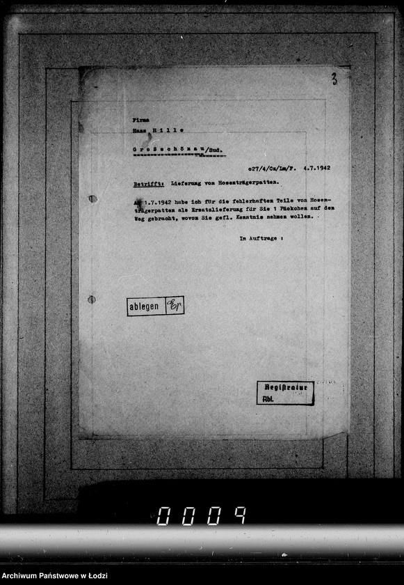 Obraz 7 z jednostki "[Korespondencja z urzędami, instytucjami i firmami]"