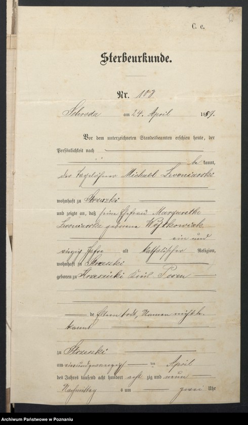 image.from.unit.number "Acta betreffend die Sammel-Akten zu den Heiratsregistern des Standesamtsbezirk Wyslawice Kreis Schroda"