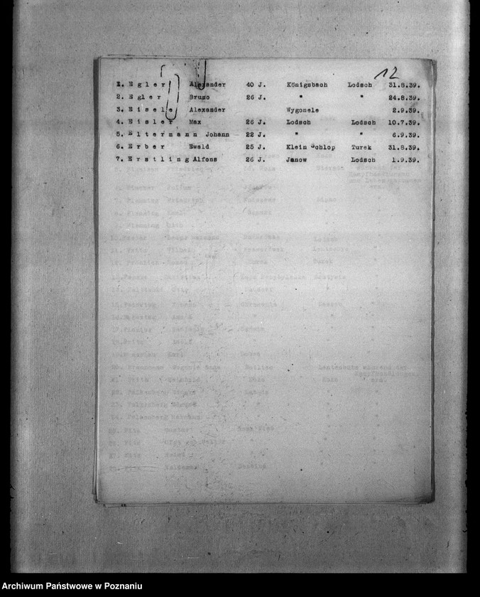 Obraz 16 z jednostki "Zweigstelle Litzmannstadt (Łódź) Alfabetinke Totenlisten"