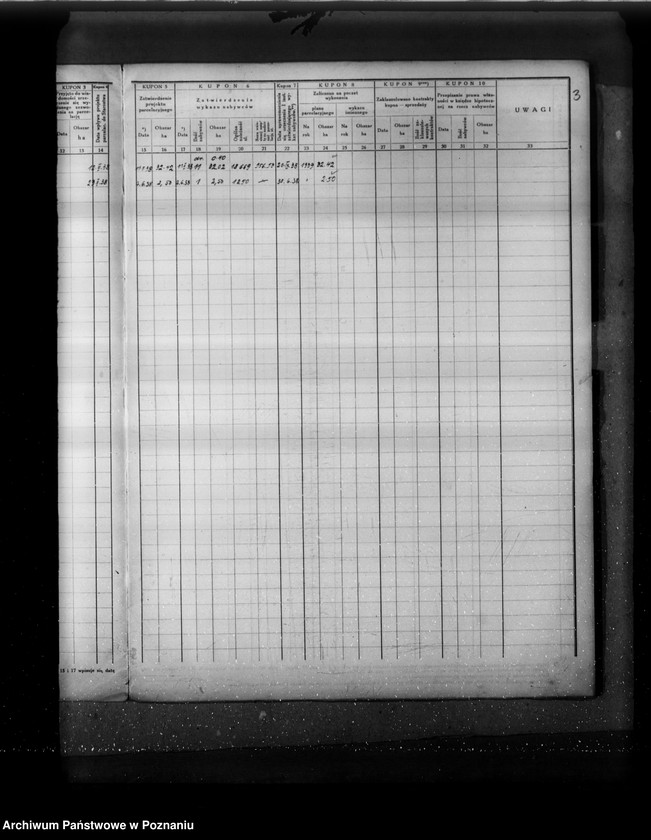 Obraz 7 z jednostki "/Księga kontroli prac parcelacji prywatnej powiatu żnińskiego/"