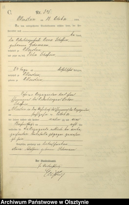 image.from.unit.number "Sterbe-Haupt-Register Tom II,Nr 386 - 494"