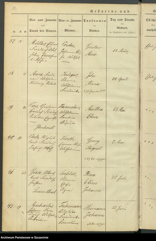 image.from.unit.number "Kirchenbuch. Lübzin (Lubczyna, now.)."