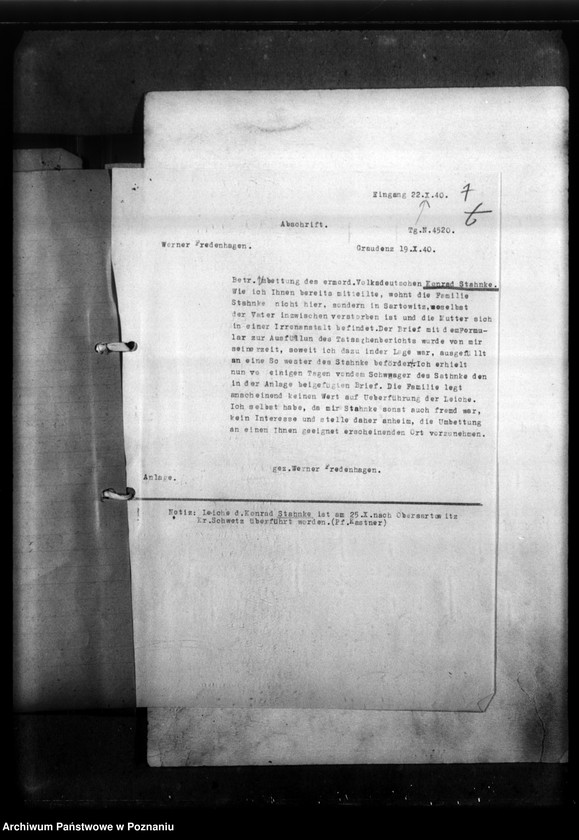 Obraz 12 z jednostki "Konrad Stanke aus Obersartowitz, Kreis Schwetz (Świecie)"