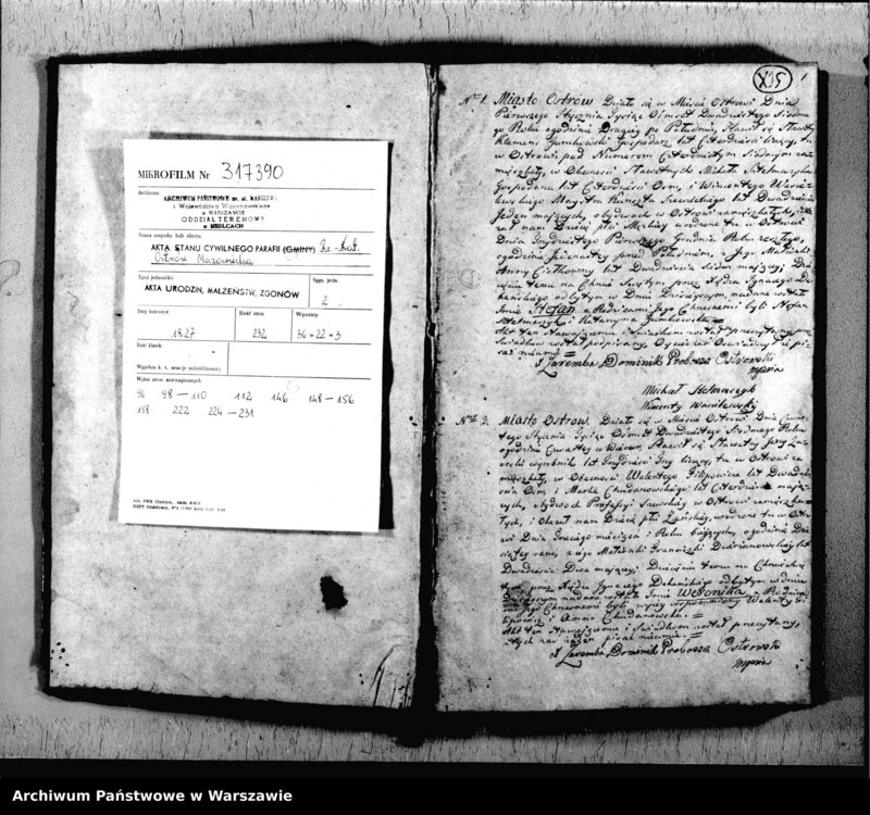 image.from.unit.number "Akta urodzeń, małżeństw i zgonów"