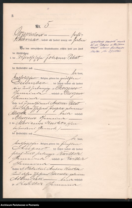 Obraz 12 z jednostki "Księga małżeństw"