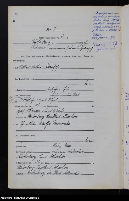 image.from.unit.number "Heirats-Haupt-Register Nr 1 - 45"