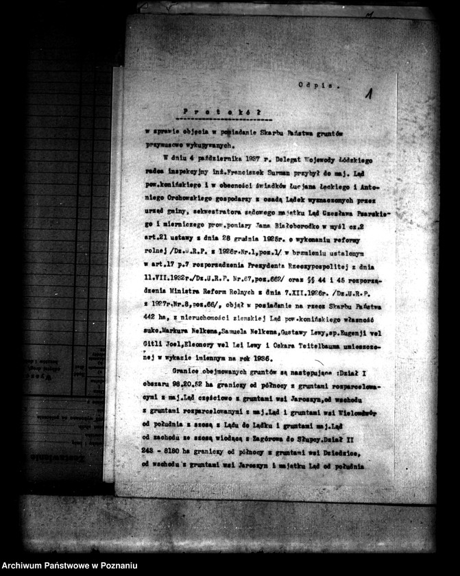 Obraz 5 z jednostki "Odszkodowania służby folwarcznej przejętej przez Skarb Państwa z majątku przymusowo wykupionego majątku Ląd powiatu konińskiego"