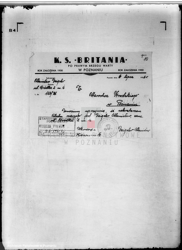 Obraz 14 z jednostki "/Klub Sportowy,,Britania" w Poznaniu/"
