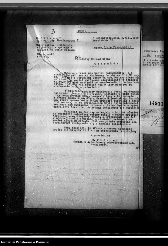 Obraz 7 z jednostki "Statek "Noteć" w Czarnkowie zainstalowanie nowego kotła"