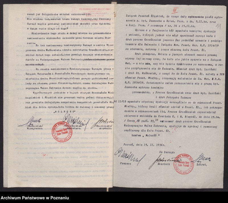 Obraz 14 z jednostki "Akta Koła: Powstańcy Śląscy Koło Poznań."