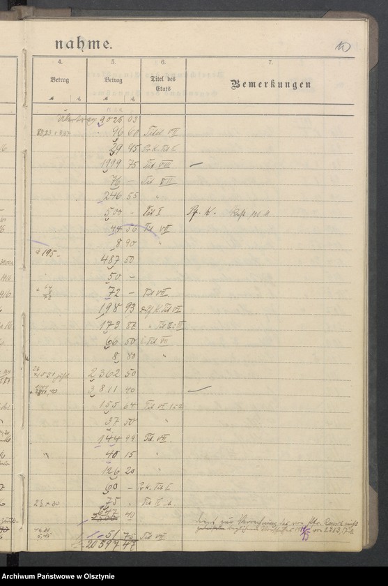 image.from.unit.number "Tagebuch der Kirchen Kasse zu Bialla"