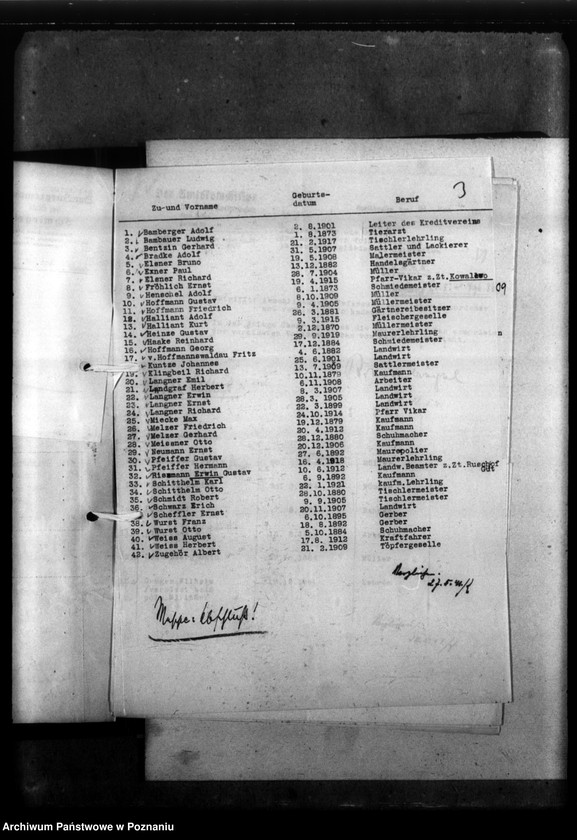 Obraz 7 z jednostki "Kreis Kosten (Kościan). Zgłoszenia zmarłych i zaginionych miejscowych Niemców w 1939 roku"