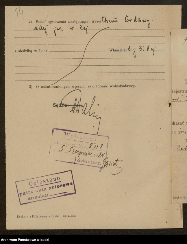 Obraz 16 z jednostki "Chaim Erdberg- sprzedaż węgla i drzewa"