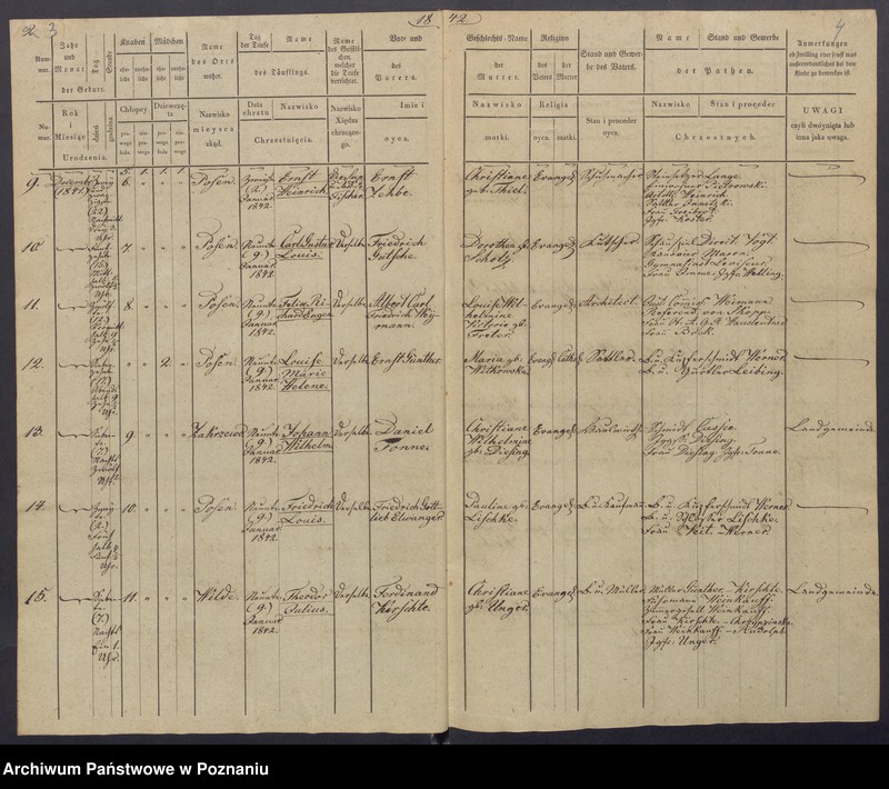 Obraz 5 z jednostki "[Akta urodzeń i chrztów, zgonów i pogrzebów, zapowiedzi i ślubów]"