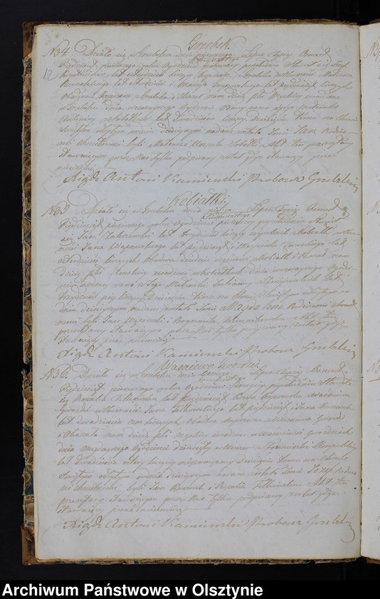 image.from.unit.number "Duplikat Aktów Urodzenia, Zaślubień, Zeyścia za Rok 1851 z Parafij Grzebskiey"