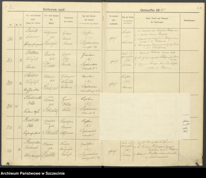 image.from.unit.number "Taufregister Gollnow. St. Katharinen-Kirchengemeinde."