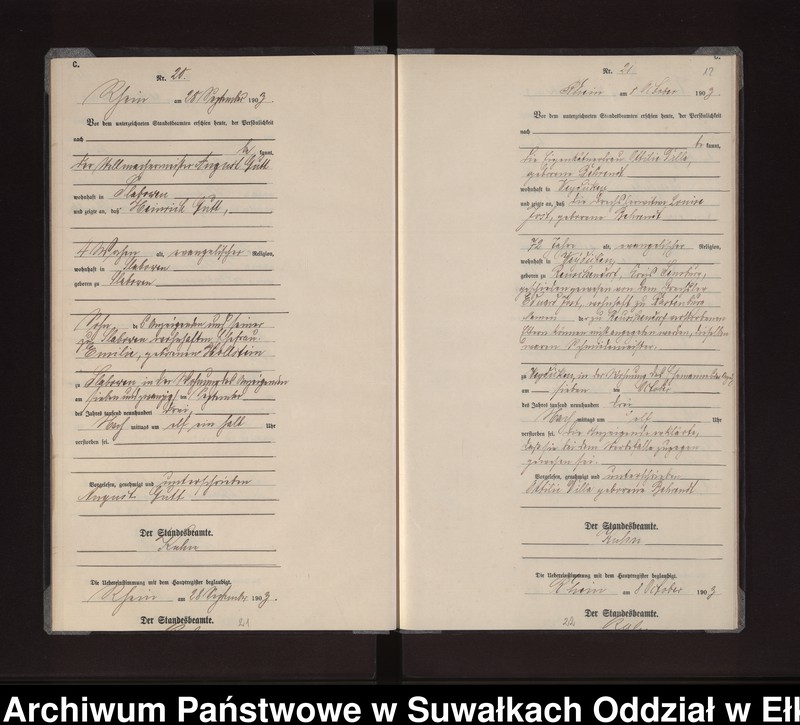 image.from.unit.number "Sterbe-Neben-Register des Königlichen Preussischen Standes-Amtes Gneist Kreis Loetzen"