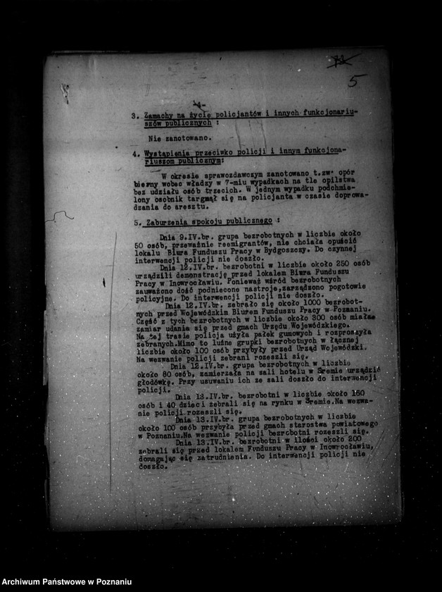 Obraz 9 z jednostki "Sprawozdania okresowe /miesięczne ze stanu bezpieczeństwa/ za miesiące kwiecień, maj, czerwiec 1937 r. /nr 4-6/"