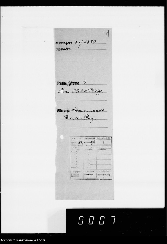 Obraz 5 z jednostki "Kürschnerei. [Zamówienia, rachunki i świadectwa dostaw]"