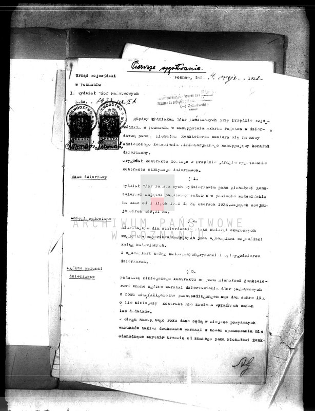 Obraz 13 z jednostki "Umowa dzierżawna majątku państwowego Pałczyn w powiecie wrzesińskim"