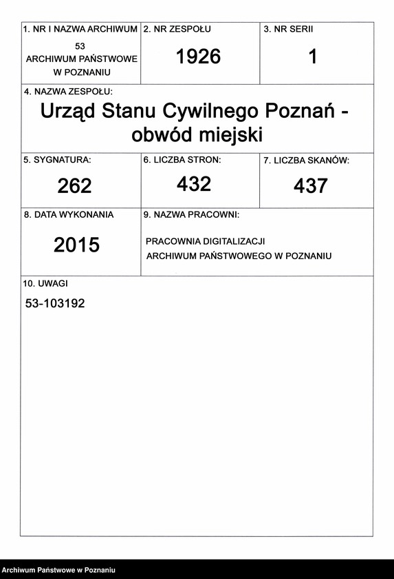 Obraz 1 z jednostki "Księga urodzeń t. IV"