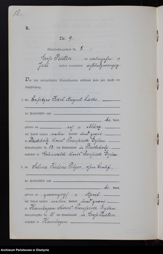 image.from.unit.number "Heiraths-Neben-Register Nr 1 - 18 [ Księga małżeństw - wtóropis ]"