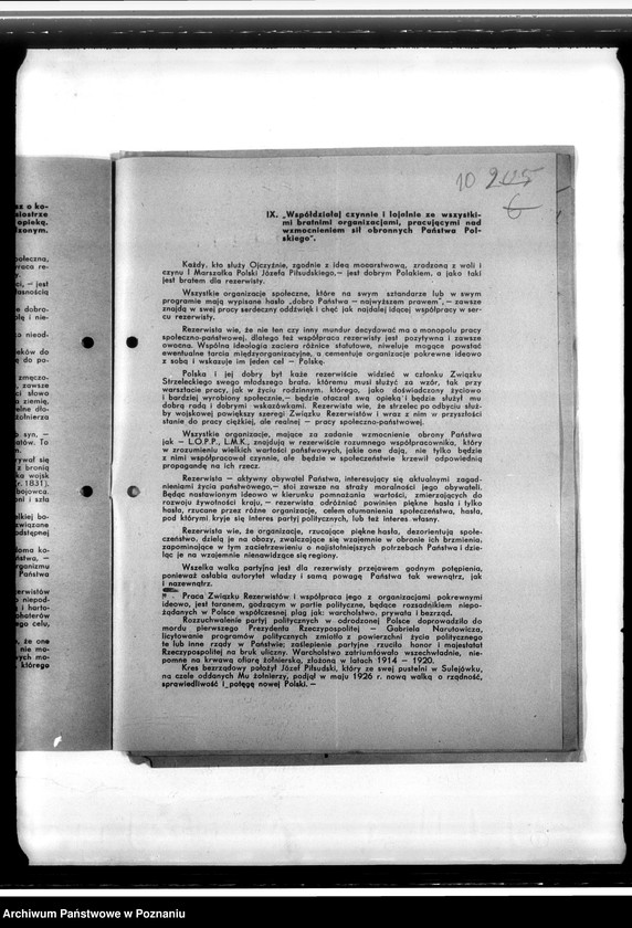 Obraz 14 z jednostki "Okólniki Zarządu Głównego Związku Rezerwistów- Dziesięcioro przykazań polskiego rezerwisty"