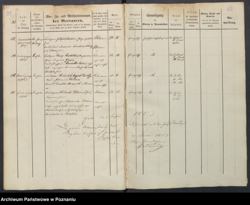 Obraz 20 z jednostki "Duplikat des Trauungs, Tauf und Begraebnissregister"