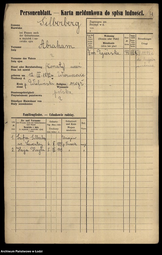 image.from.unit.number "[Spis ludności Łodzi] Zilberberg"