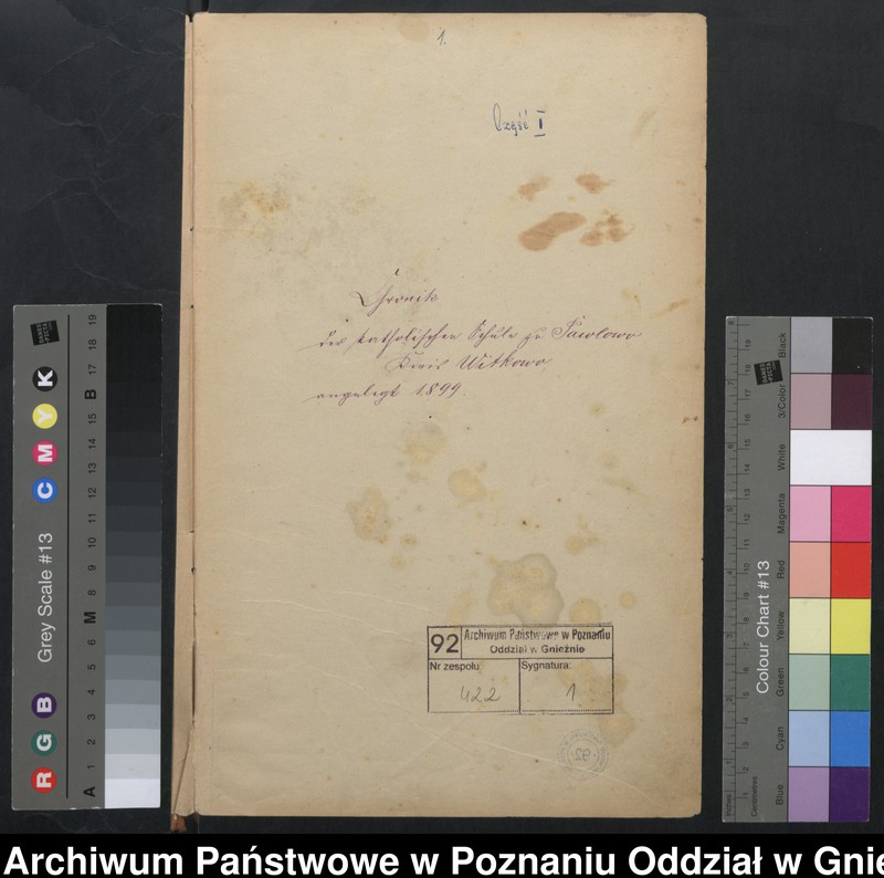 Obraz 3 z jednostki "Chronik der katholischen Schule zu Pawlowo Kreis Witkowo, angelegt 1899"